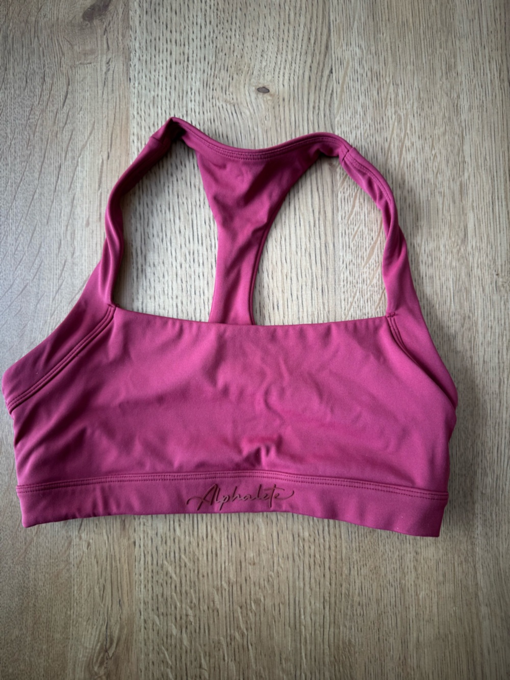 Alphalete Berry Pink/maroon Scoop Sports Bra